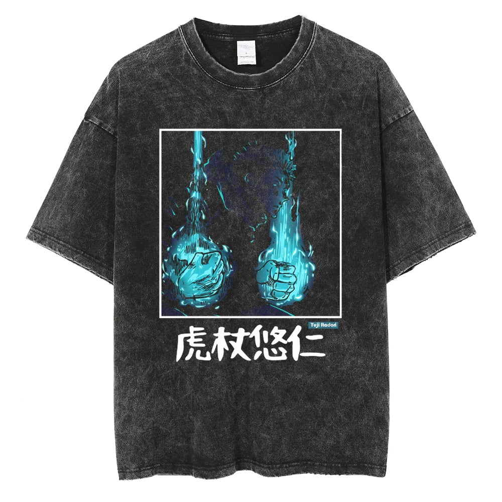 Jujutso Kaisen Anime - Vintage Washed T-Shirts