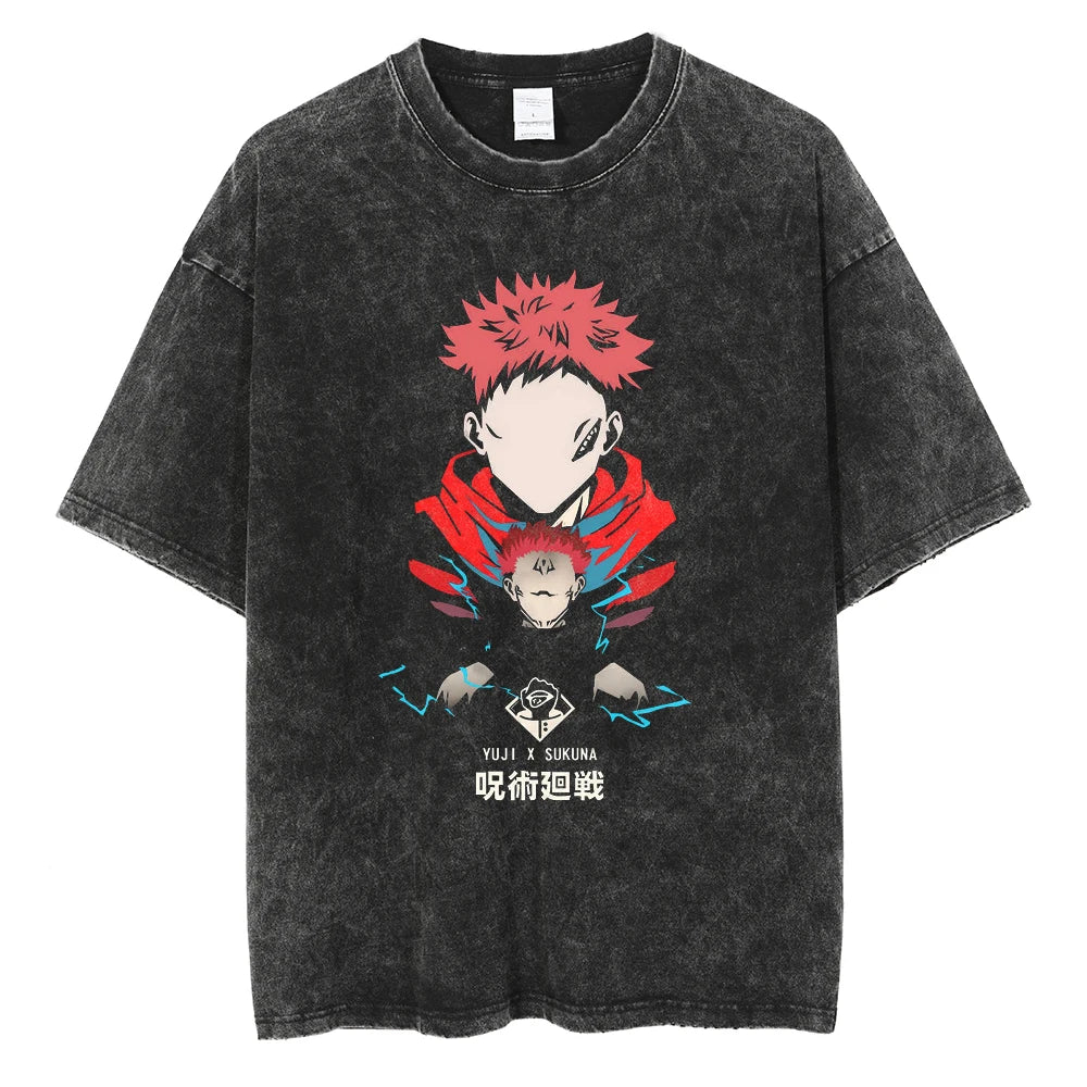 Jujutso Kaisen Anime - Vintage Washed T-Shirts