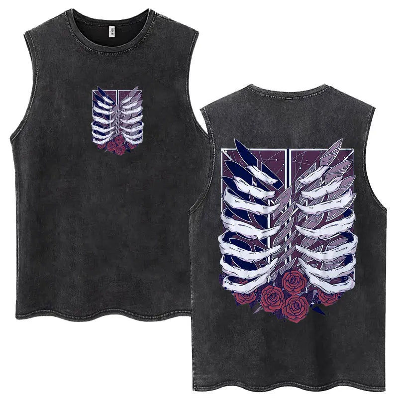 Anime Attack on Titan - Washed Vintage T-Shirt