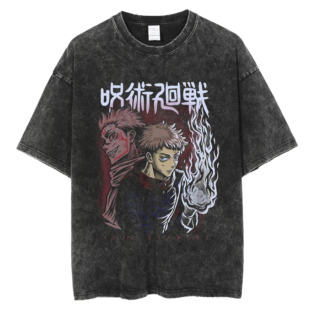Jujutso Kaisen Anime - Vintage Washed T-Shirts