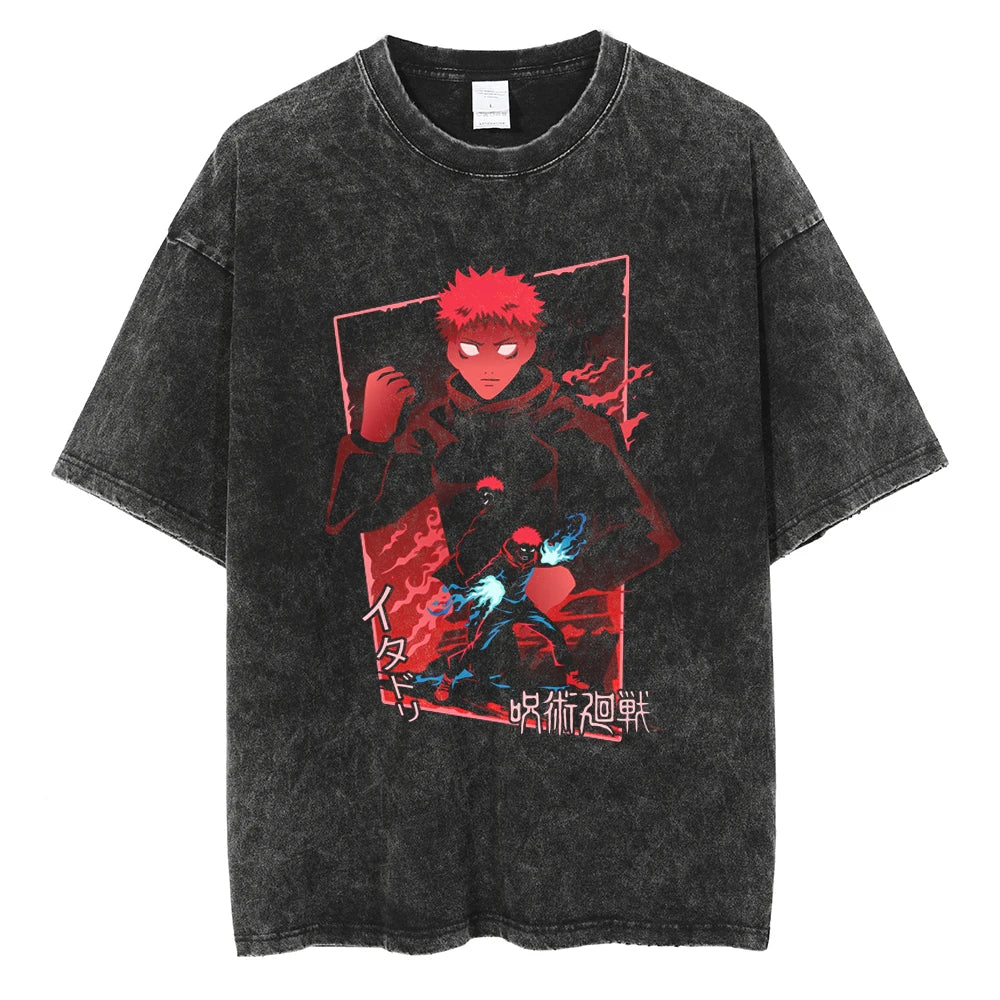 Jujutso Kaisen Anime - Vintage Washed T-Shirts