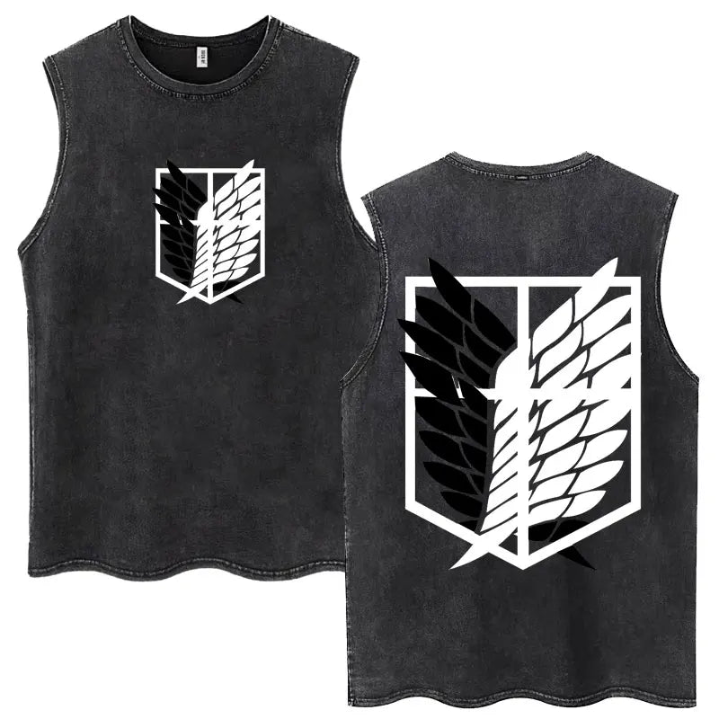 Anime Attack on Titan - Washed Vintage T-Shirt