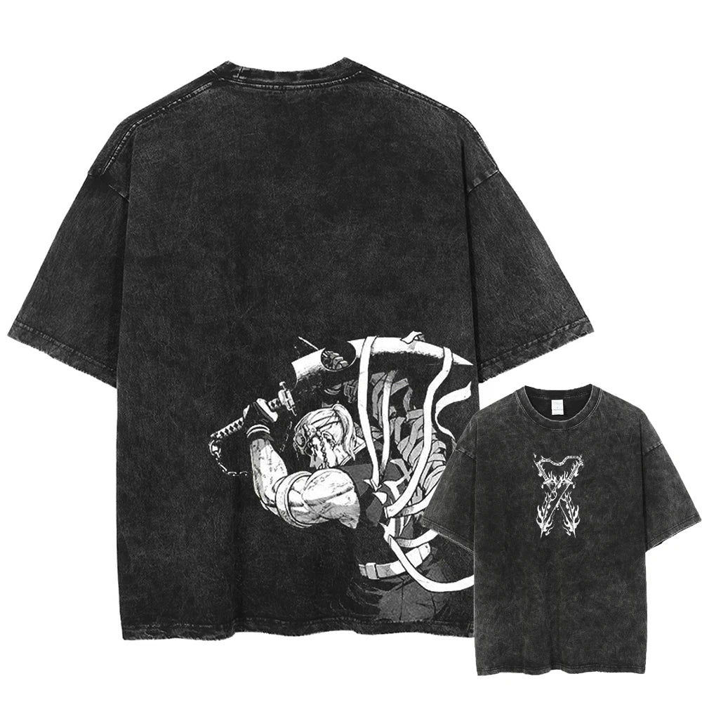 Anime - Oversized Washed T-Shirts
