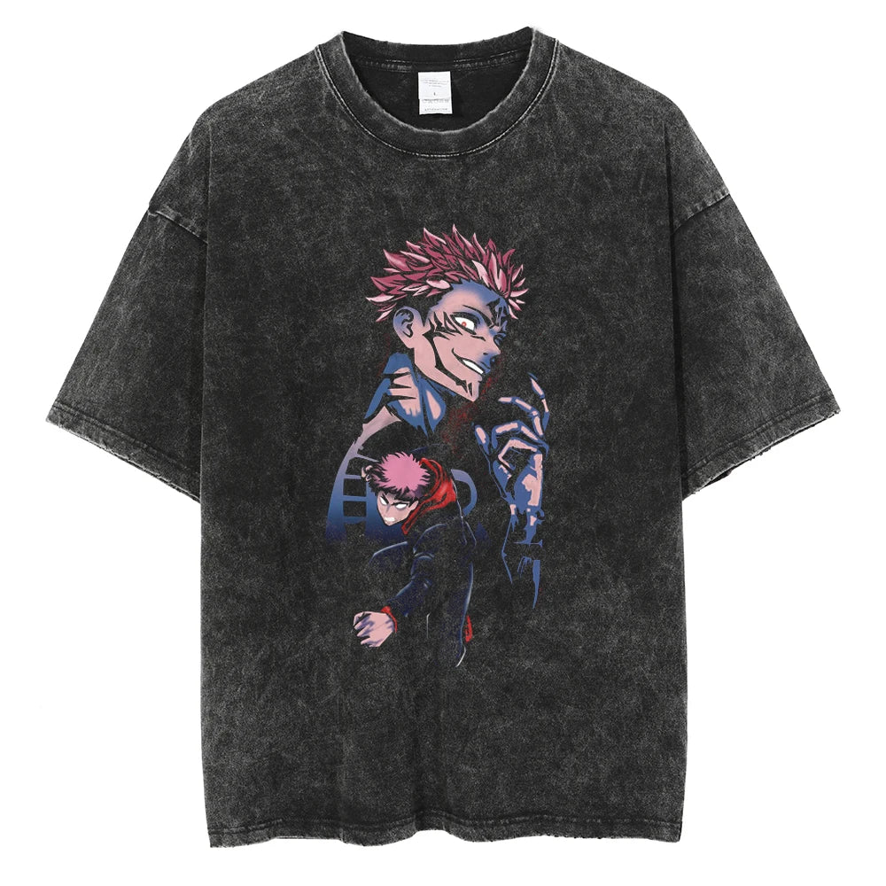 Jujutso Kaisen Anime - Vintage Washed T-Shirts