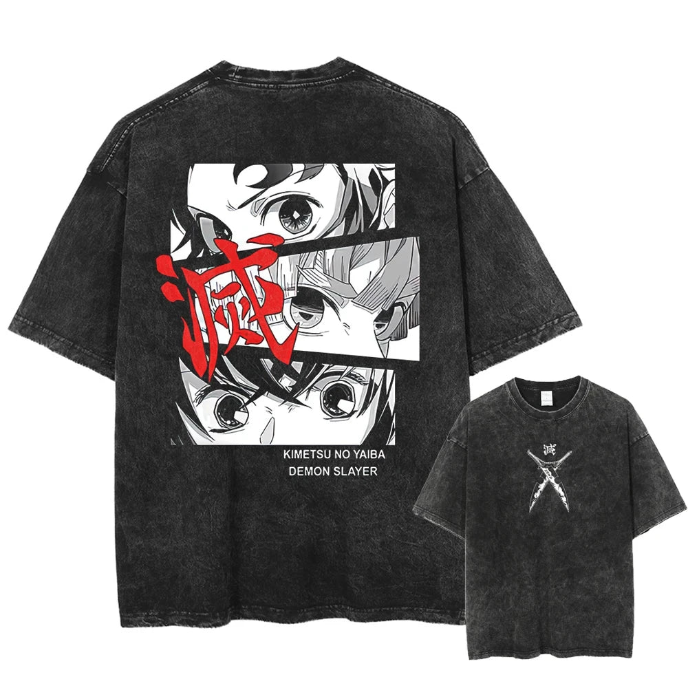 Anime - Oversized Washed T-Shirts