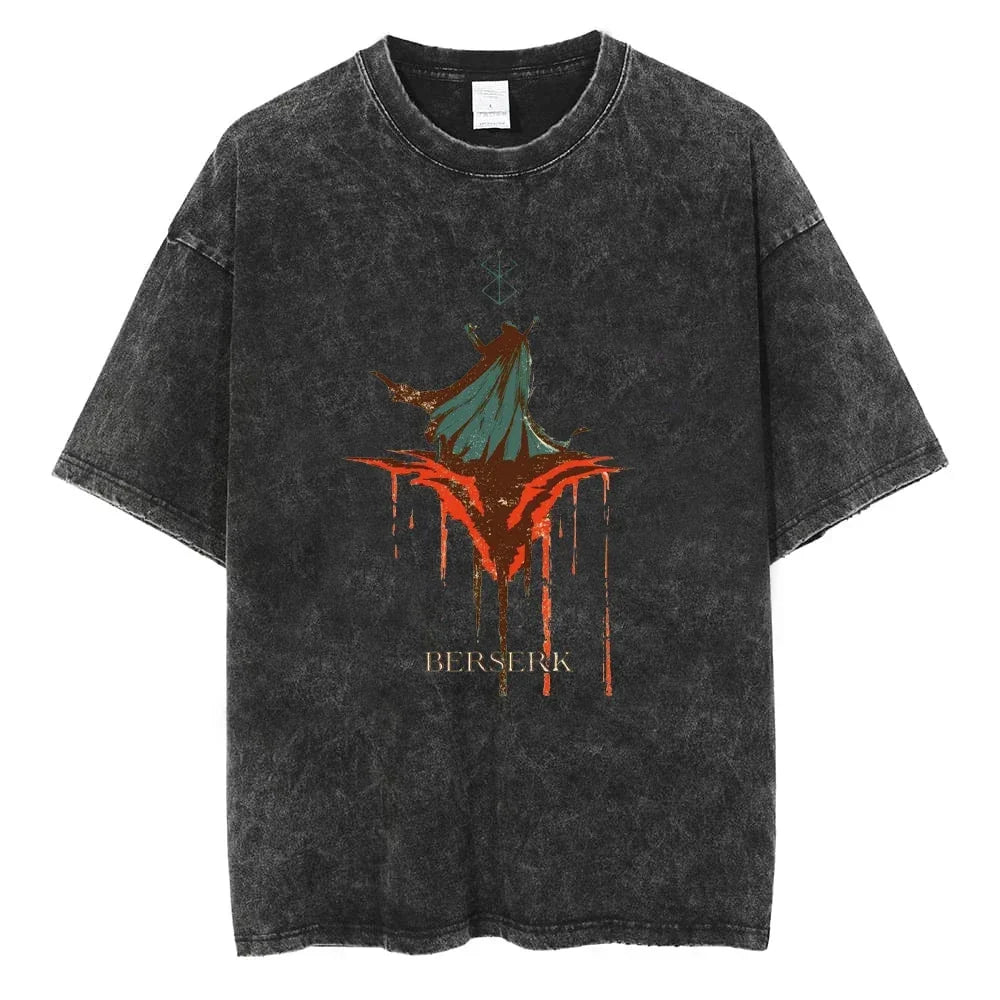 2025 Cartoon Animation Print Short-sleeve Casual Fashion Men's Pure Cotton T-shirt