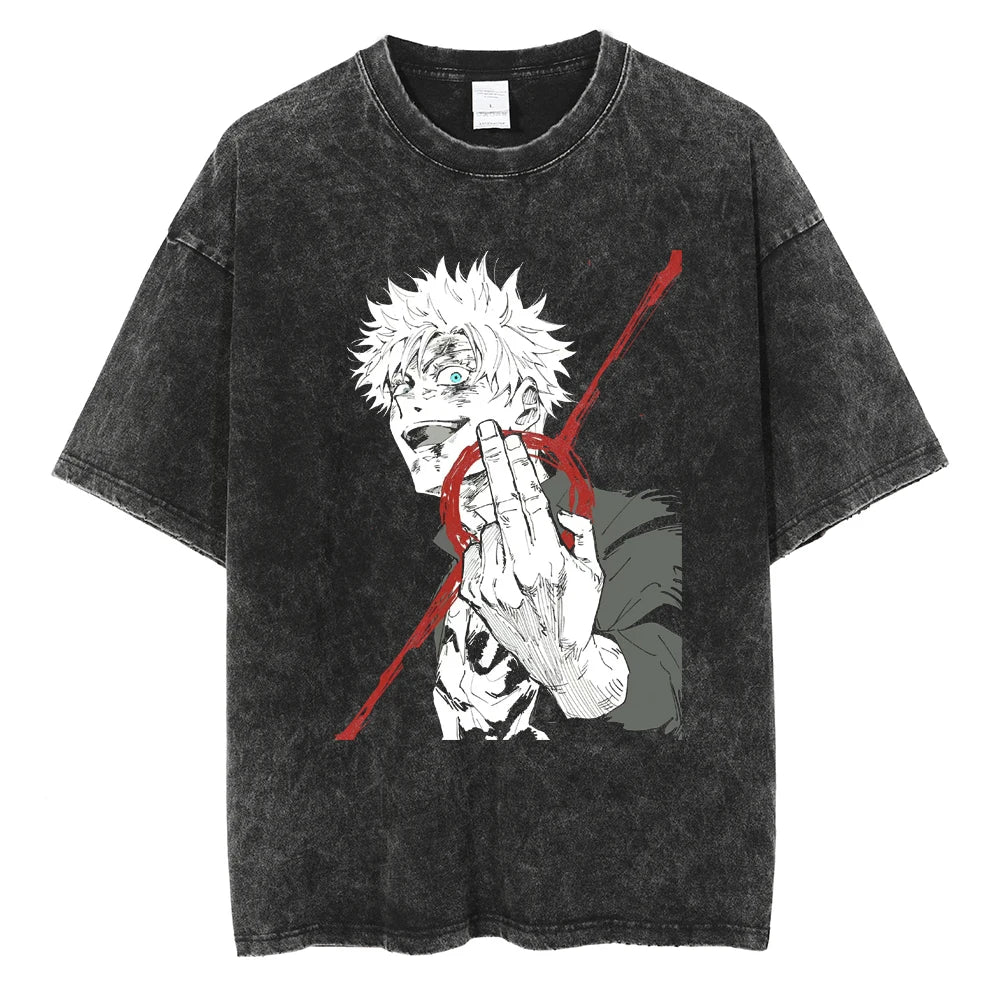 Jujutso Kaisen Anime - Vintage Washed T-Shirts
