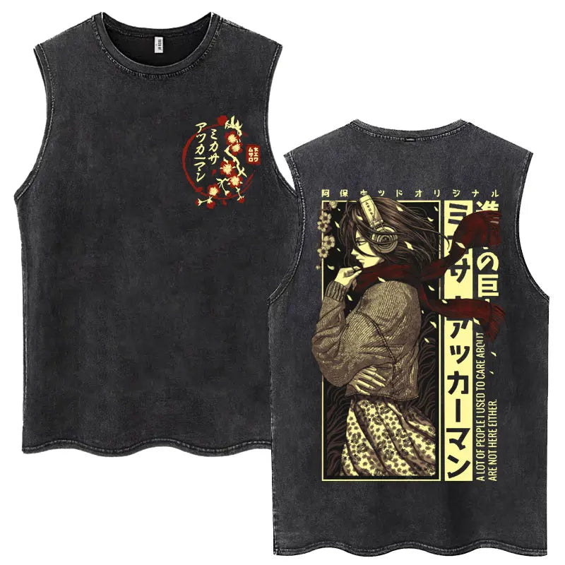 Anime Attack on Titan - Washed Vintage T-Shirt