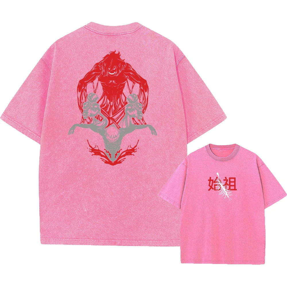 Attack on Titan Anime - Vintage Washed T-Shirts