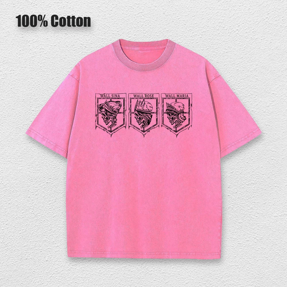 Attack on Titan Anime - Vintage Washed T-Shirts