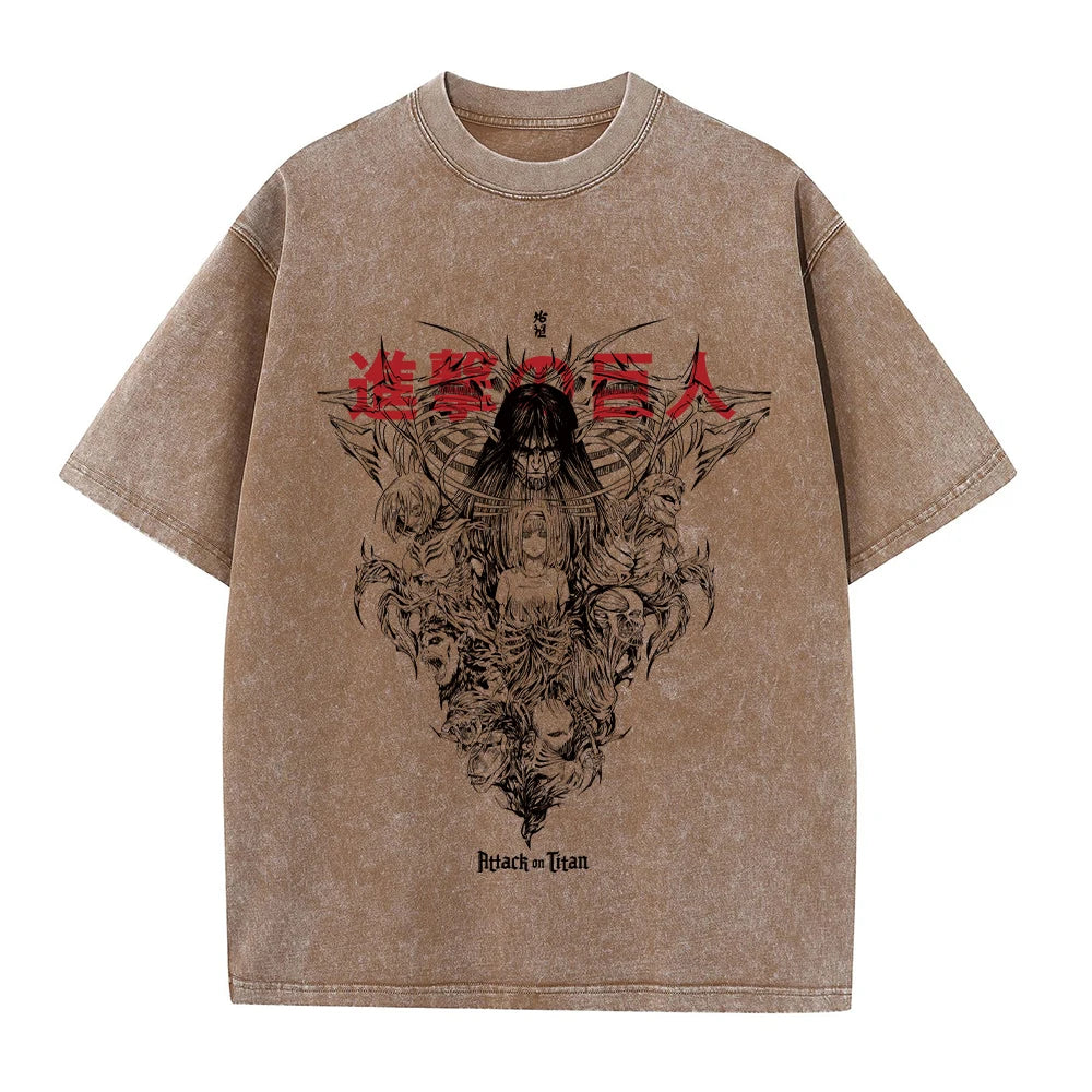 Attack on Titan - Vintage Washed T-Shirts