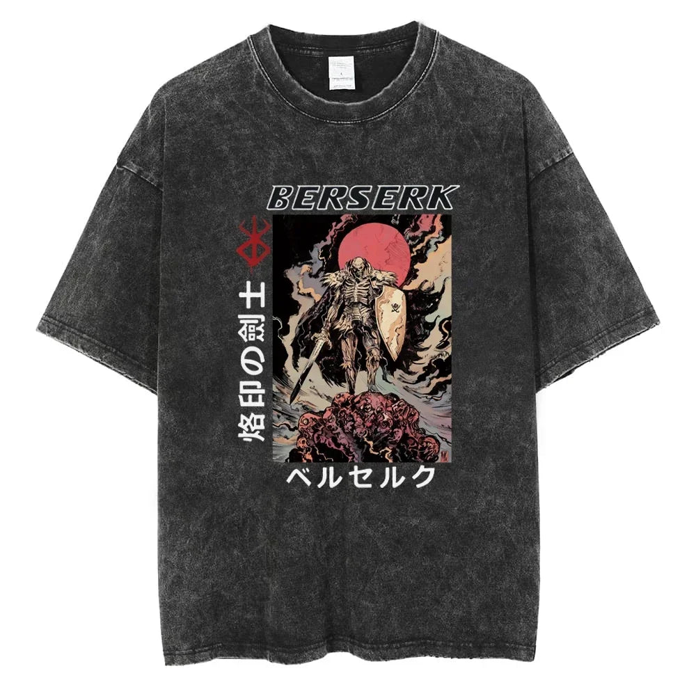 2025 Cartoon Animation Print Short-sleeve Casual Fashion Men's Pure Cotton T-shirt