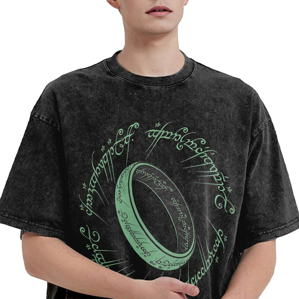 Glow in the Dark Lord Of The Rings - Vintage Washed T-Shirts