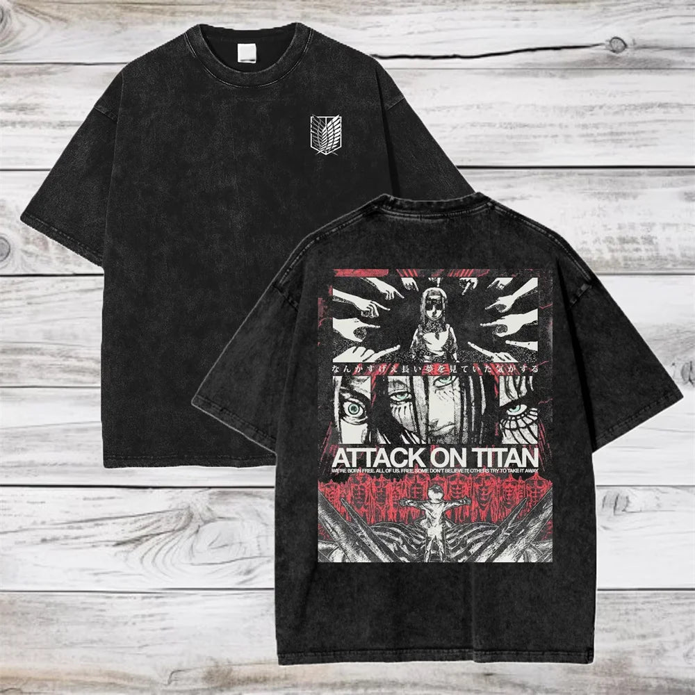 Attack on Titan - Vintage Washed T-Shirts